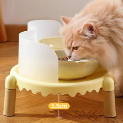 Dual Elevated Ceramic Pet Bowl – Bubble Dining Table For Pets