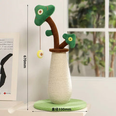 Lucky Money Tree Cat Scratching Post – Durable Sisal Scratching Pole