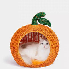 Vetreska Orange Style Artificial Knitting Cat Nest Cat Bed