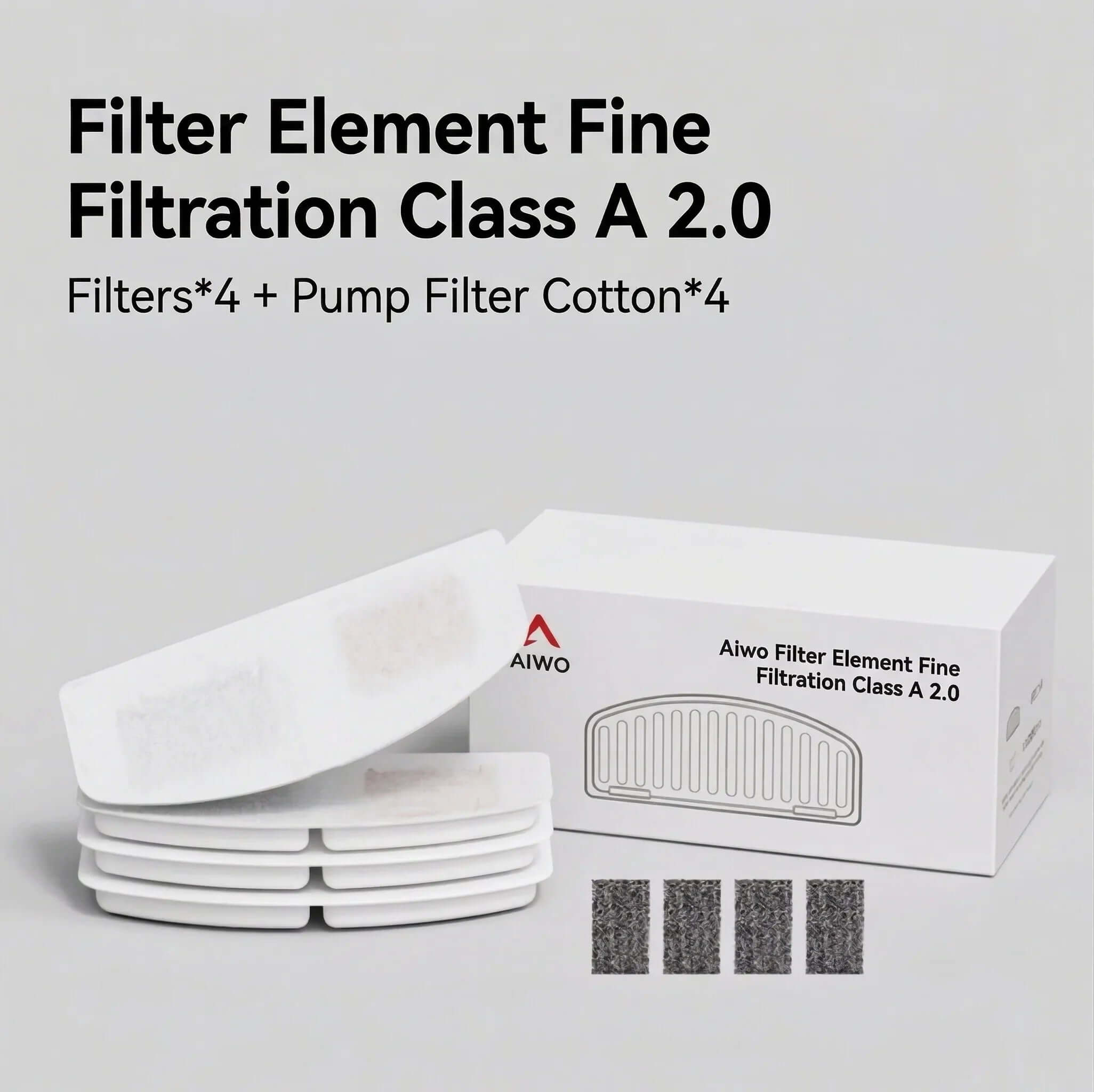 AIWO Gen 2 Wireless Pet Fountain Filter & Foam Set - Bear/Bee Edition for clean pet water.