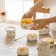 PURROOM Little Chicken Style Human Use Tableware- Matches with Pet Bowls