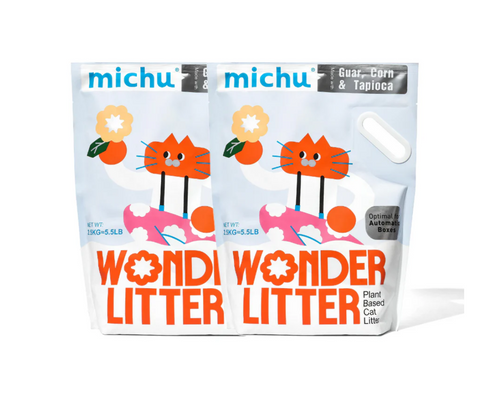 Michu Wonder Litter - Plant-Based & Automatic-Box Friendly 2.5kg/6L
