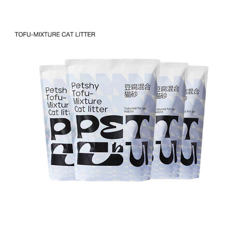 Petshy 2mm Coconut Tofu Cat Litter Fine Mixed Bentonite Deodorant Dust-free 2kg