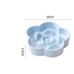 Petroom Ceramic Slow Feeder Bowl For Cat and Small Dog