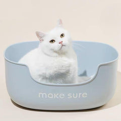 Makesure Open Cat Litter Tray Cat Litter Box (Litter mat included)