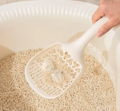 Michu Macaron High Edge Cream White Open Style Extra Large Cat Litter Box Designed by MEOOF XL