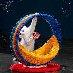 Galaxy Moon Ship Cat Bed &Cat Scratcher