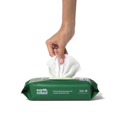 Earth Rated 100 Dog Wipes - Unscented