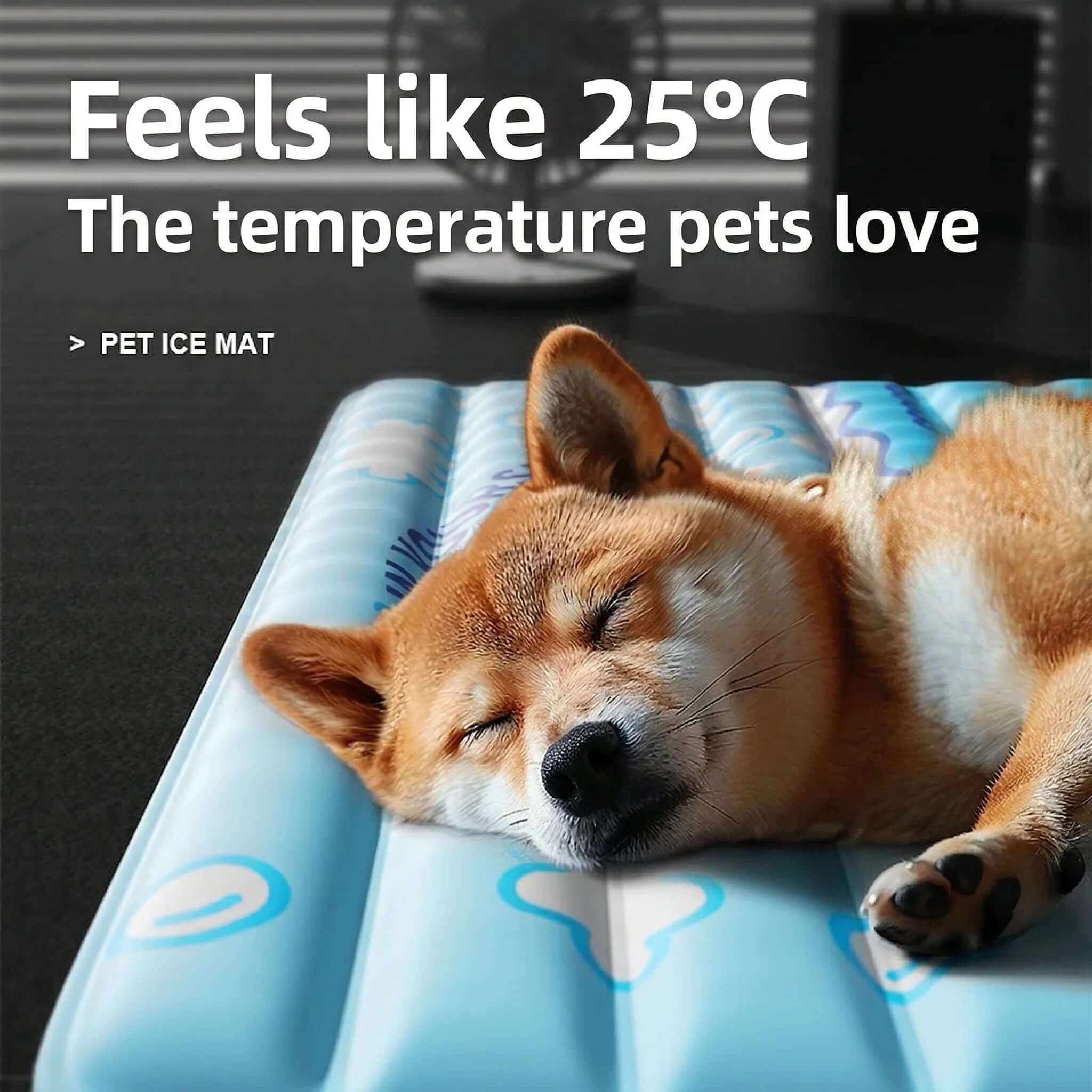 Summer Self-Cooling Gel Pad & Cooling mat for Dogs & Cats, non-toxic, breathable mat providing cooling relief.