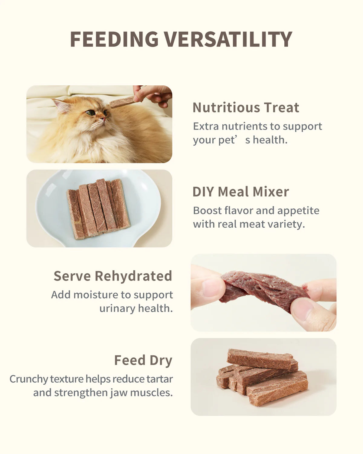 PET-EVER Freeze Dried Raw Cat & Dog Treats Natural Whole-Cut Beef Knuckle 70g-PETROOM