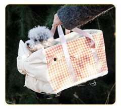 Centre Console Dog Car Seat with Safety Leash & Bow Pillow