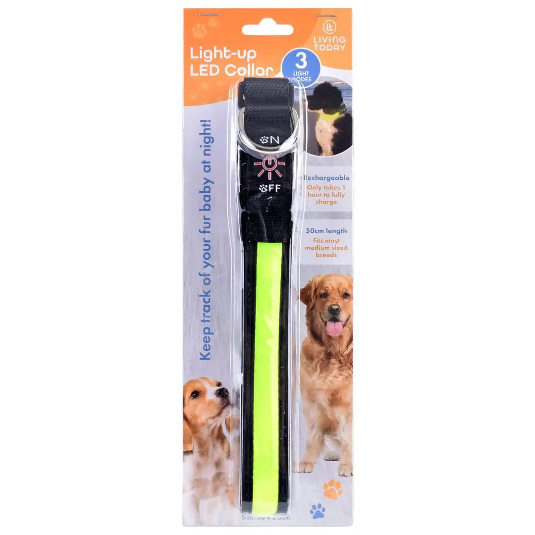 50cm USB Rechargeable Light-up LED Pet Collar-Petroom