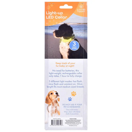 50cm USB Rechargeable Light-up LED Pet Collar-Petroom