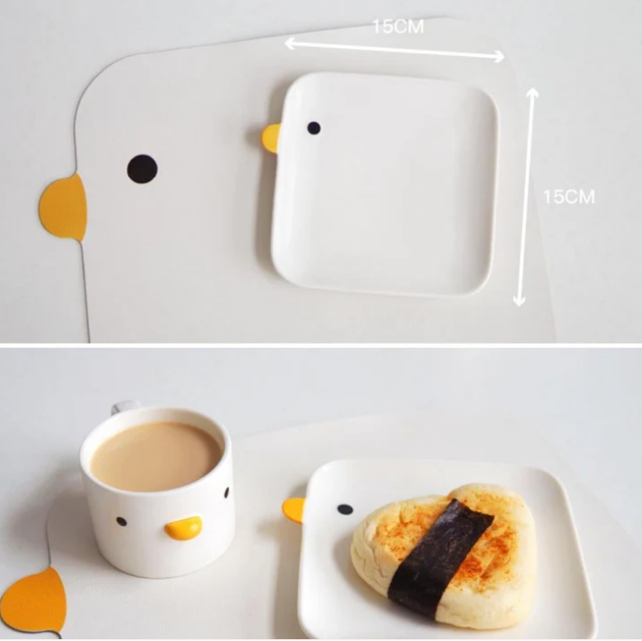PURROOM Little Chicken Style Human Use Tableware- Matches with Pet Bowls
