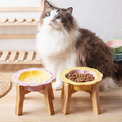 Scallop Ceramic Pet Bowl Durable & easy-to-clean