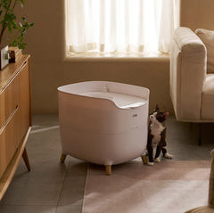 MakeSure Mochi Top-Entry Cat Litter Box - 100L Enclosed Design