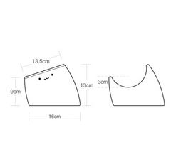 PURROOM Pudding-Shaped Elevated Slanted Bowl