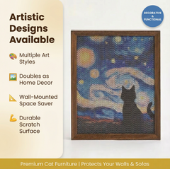 Cat Scratcher Modern Wall-Mounted – Decorative Scratch Board