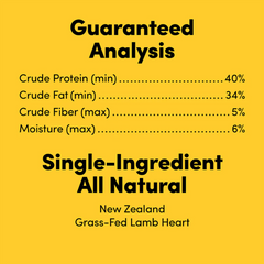 Animals Like Us Grass Fed Lamb Heart Freeze Dried Raw Dog Treats 85g