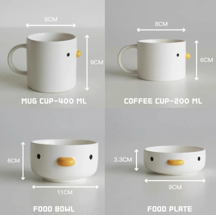 PURROOM Little Chicken Style Human Use Tableware- Matches with Pet Bowls