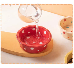 Petroom Ceramic Pet Bowl with Dot Pattern