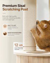 Michu Lumi Multi-Layer Solid Wood Cat Nest Tree 170cm - White