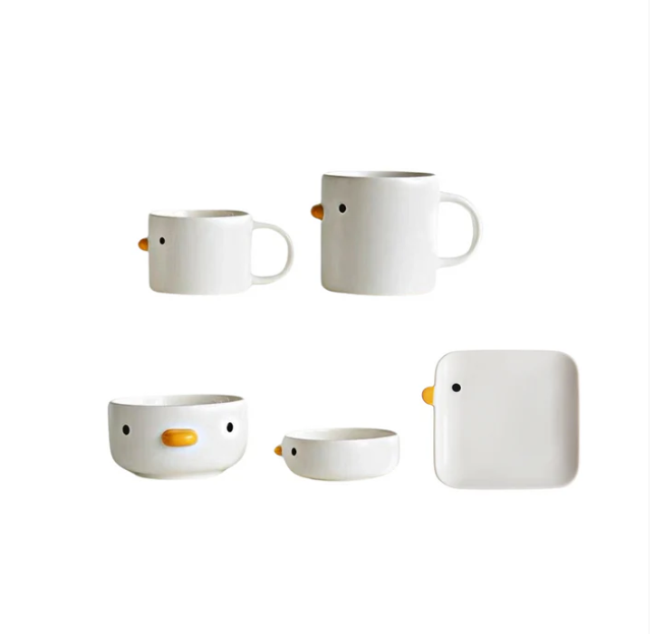 PURROOM Little Chicken Style Human Use Tableware- Matches with Pet Bowls