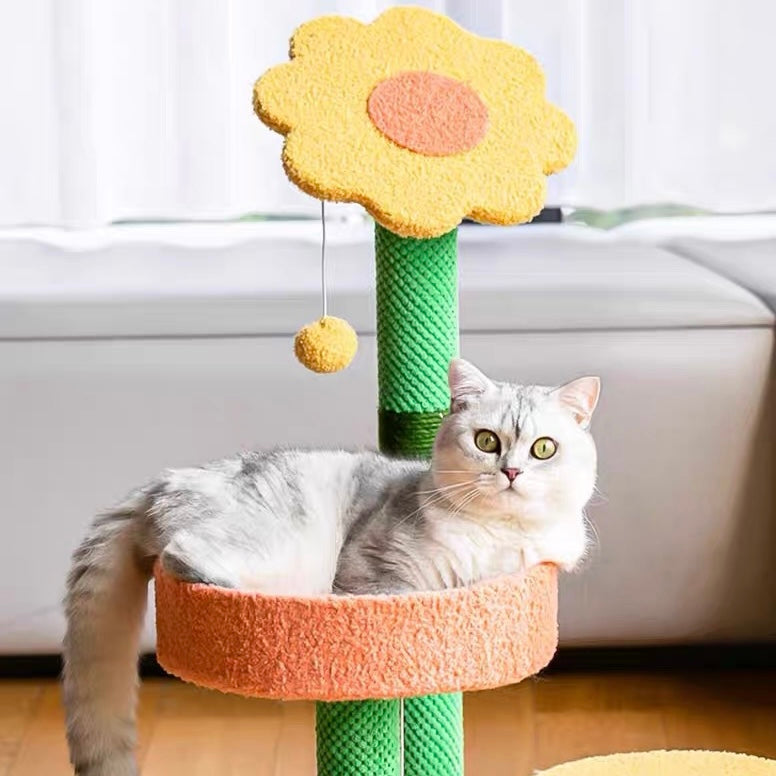 Petroom Sunflower Cat Scratcher Tree Cat Nest