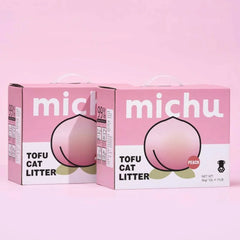 Michu Tofu Cat Litter Gen3 - Natural Clumping Tofu-Based Formula - Value Box 5 kg