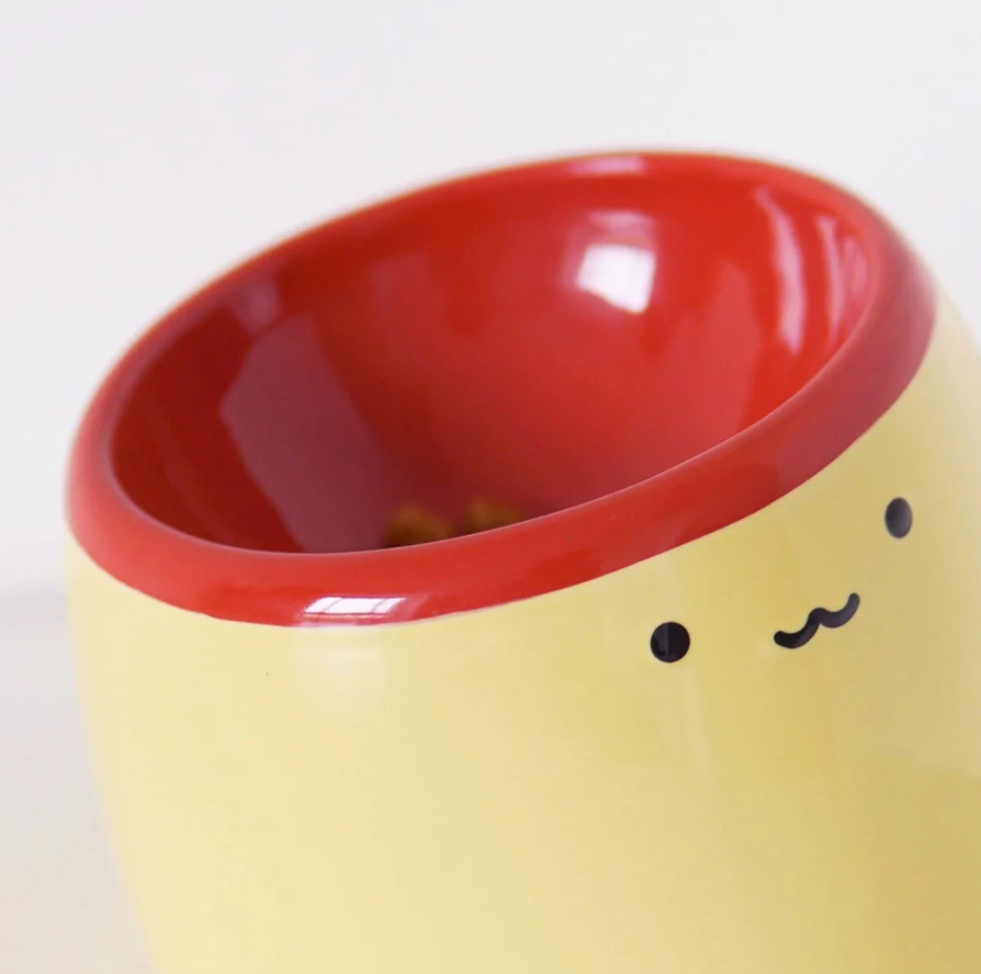 PURROOM Pudding-Shaped Elevated Slanted Bowl