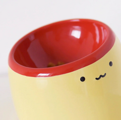 PURROOM Pudding-Shaped Elevated Slanted Bowl