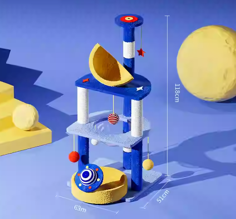 Galaxy UFO Moon Cat Tree – Stylish & Fun Cat Tower