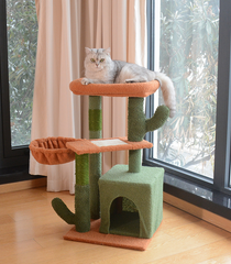 Cactus Cat Tree House Multi Level Condo Scratching Post