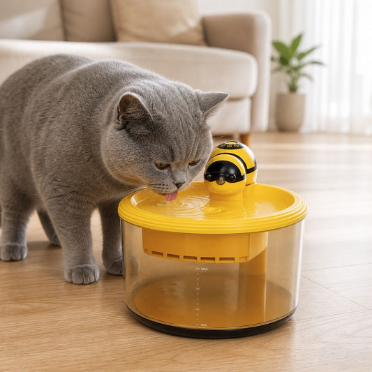 AIWO Wireless Cat Water Fountain - Battery Operated Dispenser for Healthy Hydration