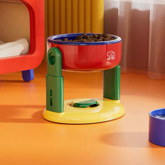 Adjustable Elevated Pet Feeder Bowl with Anti-Slip Suction Base-PETROOM