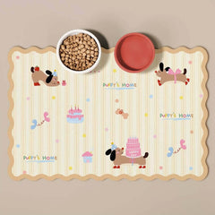 Adorable Cartoon Pet Spill-Proof Feeding Mat-PETROOM