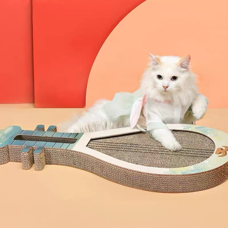 Guitar Cat Scratcher With Cat Mint Ball