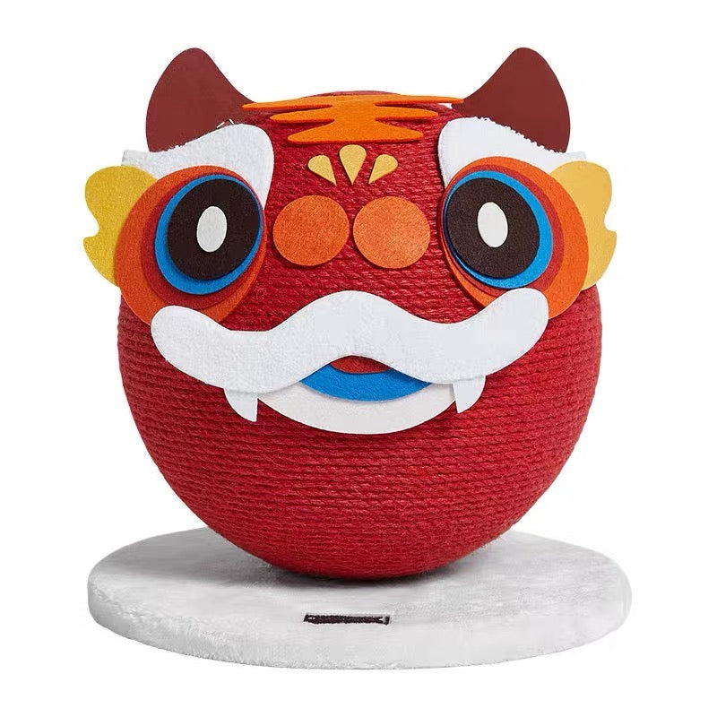 VETRESKA Natural Sisal Pet Cat Scratching Ball Tiger Interactive Cat Scratcher