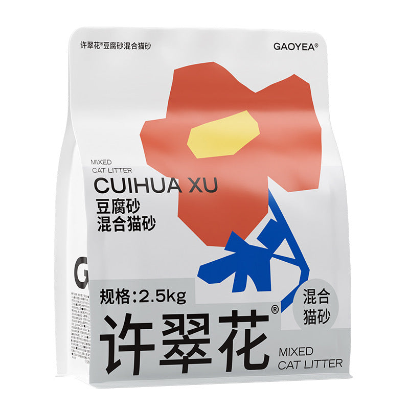 CuiHua Xu Mixed Corn&Tofu Cat Litter Low Tracking 2.5kg