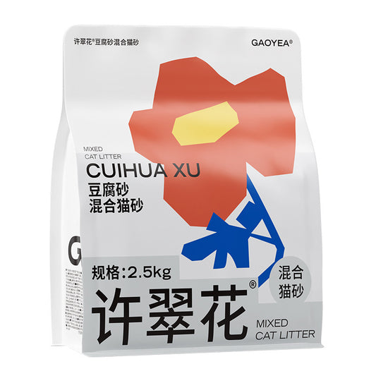 CuiHua Xu Mixed Corn&Tofu Cat Litter Low Tracking 2.5kg