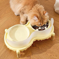 Dual Elevated Ceramic Pet Bowl – Bubble Dining Table For Pets