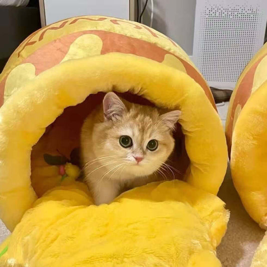 Cat Nest Honey Pot Shape Bed – Novelty Honeypot Cat House & Sofa Bed-Petroom
