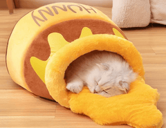 Cat Nest Honey Pot Shape Bed – Novelty Honeypot Cat House & Sofa Bed-Petroom