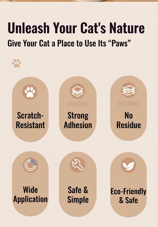 Lucky Day Self-Adhesive Cat Scratcher Wall Protector