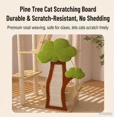 148cm Tall Forest Tree House Cat Tree for Large Cats Deluxe Edition-7 Level Tower with Space Capsule & House