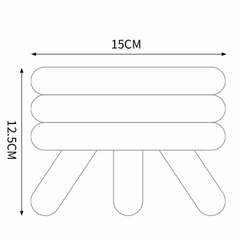 Ceramic Pet Bowls with Wood Stand Elevated Cat & Dog Feeder-Petroom