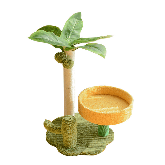 Coconut Cat Tree Tower Scratching Post Toys-Petroom