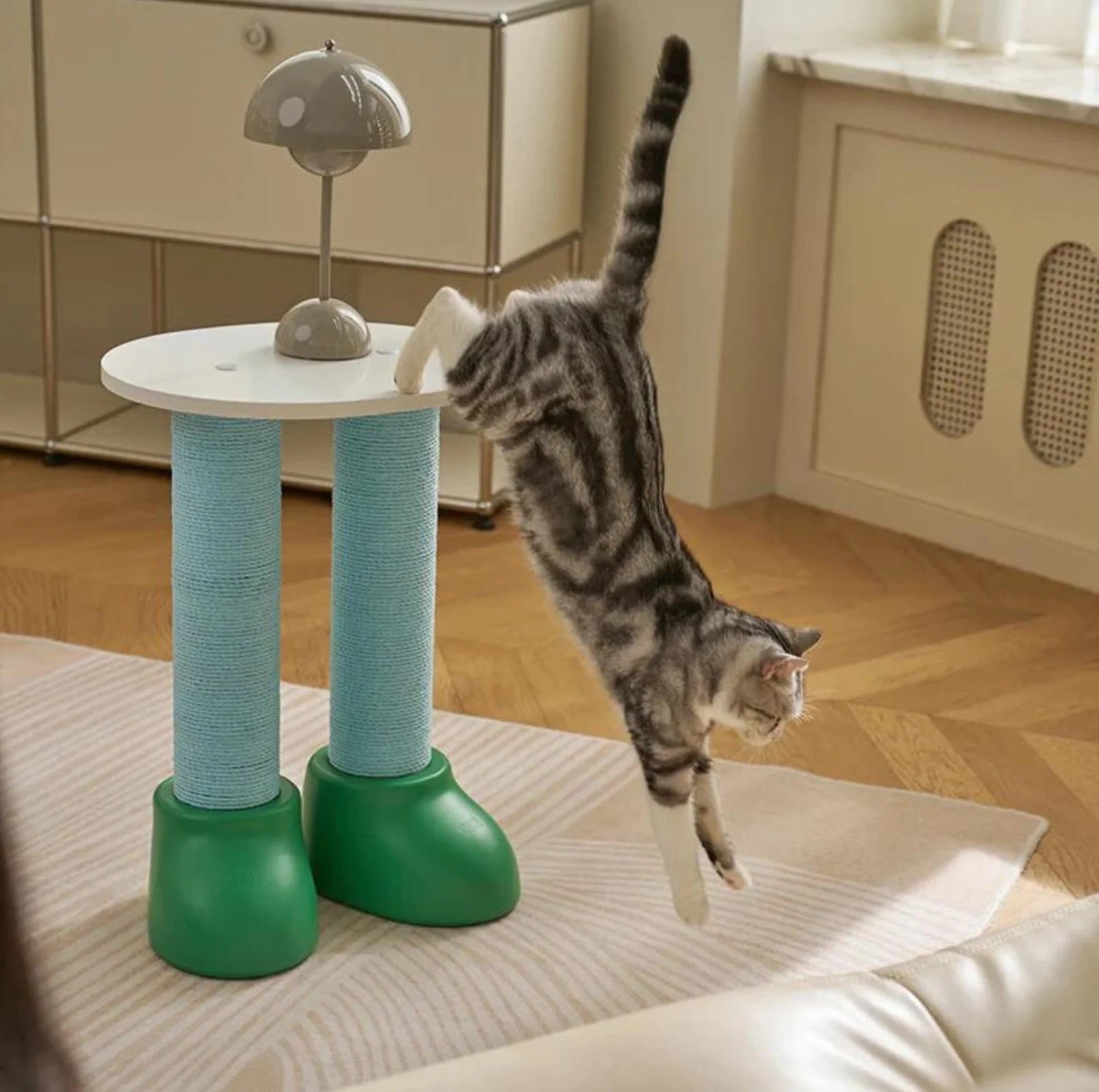 MAKESURE 3-in-1 Cat Scratcher, Bed, and Side Table - Stylish Feline Furniture