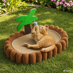 Coconut Palm Cat Scratcher Lounger Bed