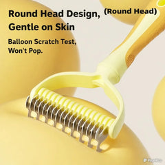 Dual-Sided Pet Dematting and Deshedding Comb for Cats and Dogs